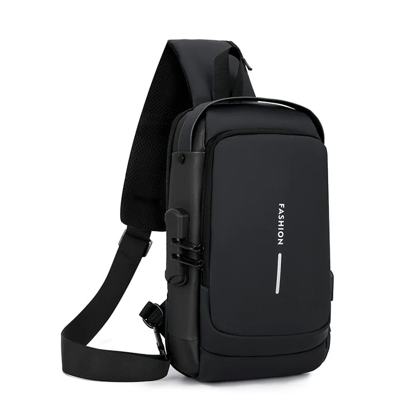 Anti-Theft Sling Bag with RFID Blocking Password Lock - Water-Resistant Crossbody Shoulder Bag, Adjustable Strap, Durable Nylon, Multi-Pocket