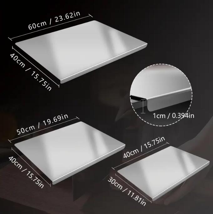 ✨ Food Grade Stainless Steel Kneading Board 🍳 Multi-Purpose Non-Stick Cutting Board