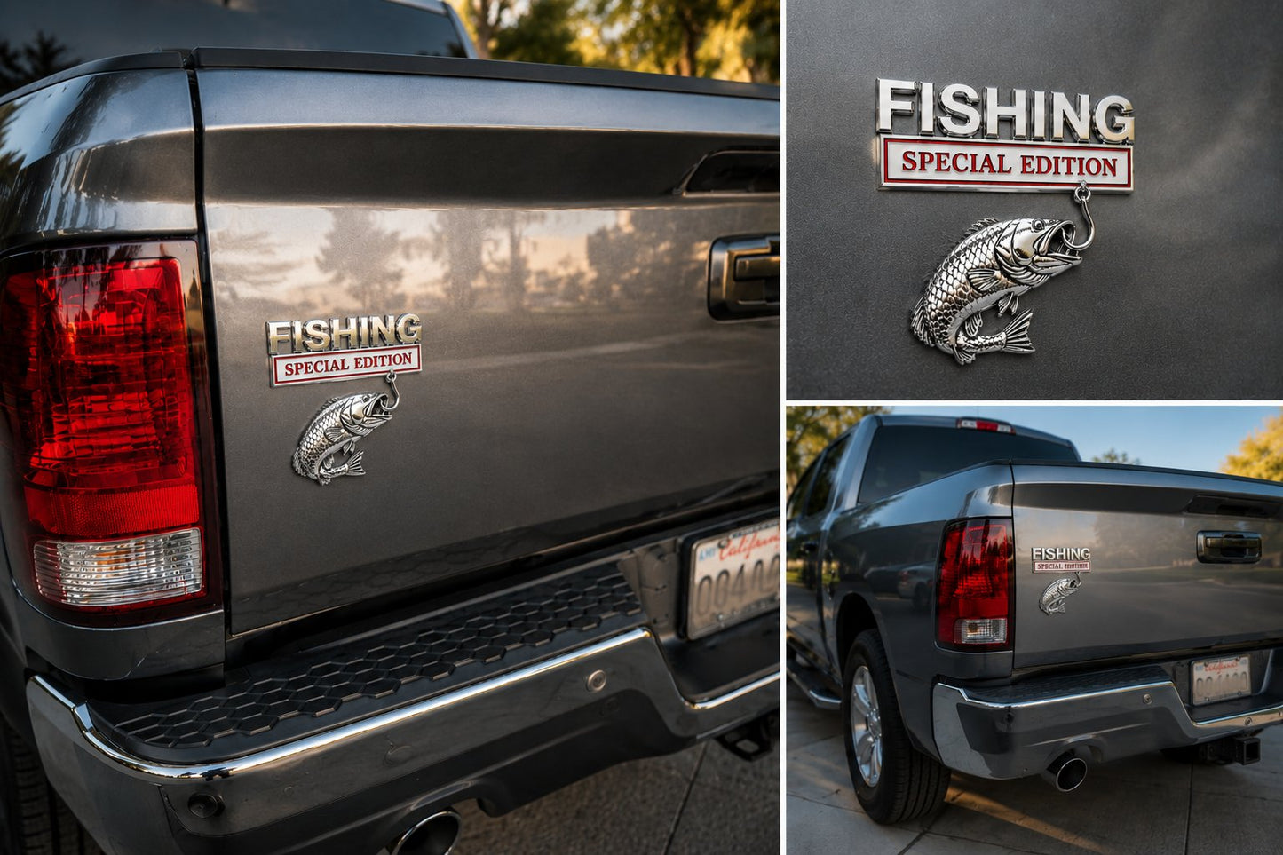 🎣 Fishing Special Edition Premium 3D Metal Vehicle Emblem Badge