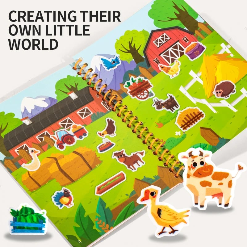 🌟 Reusable Jelly Sticker Activity Book for Kids
