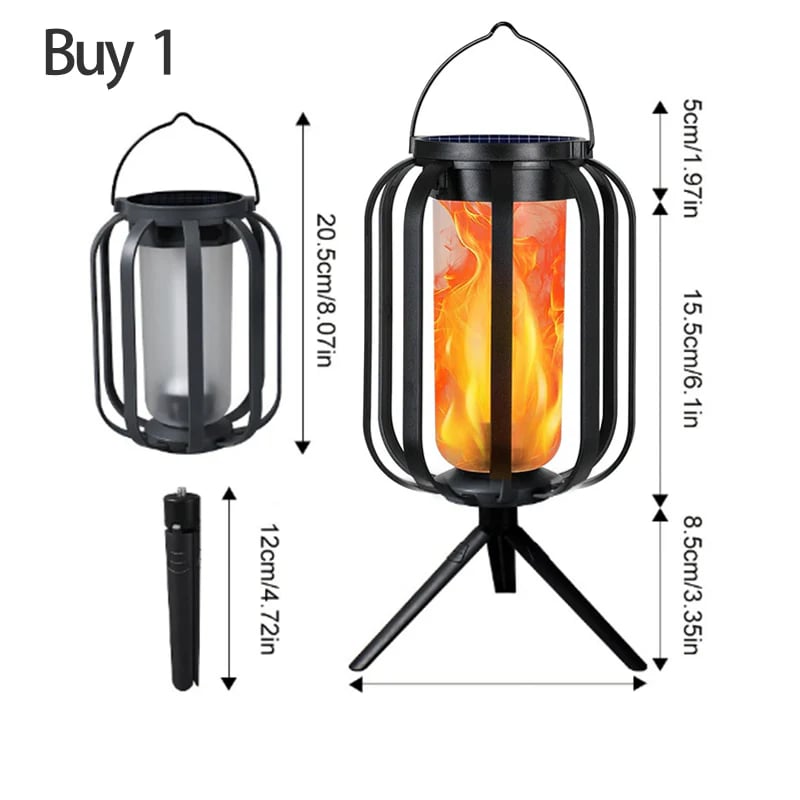 ☀️ Solar Flicker Flame Lantern - Waterproof & Automatic - Realistic warm light, perfect for patios, gardens or paths - no cable needed 🌙