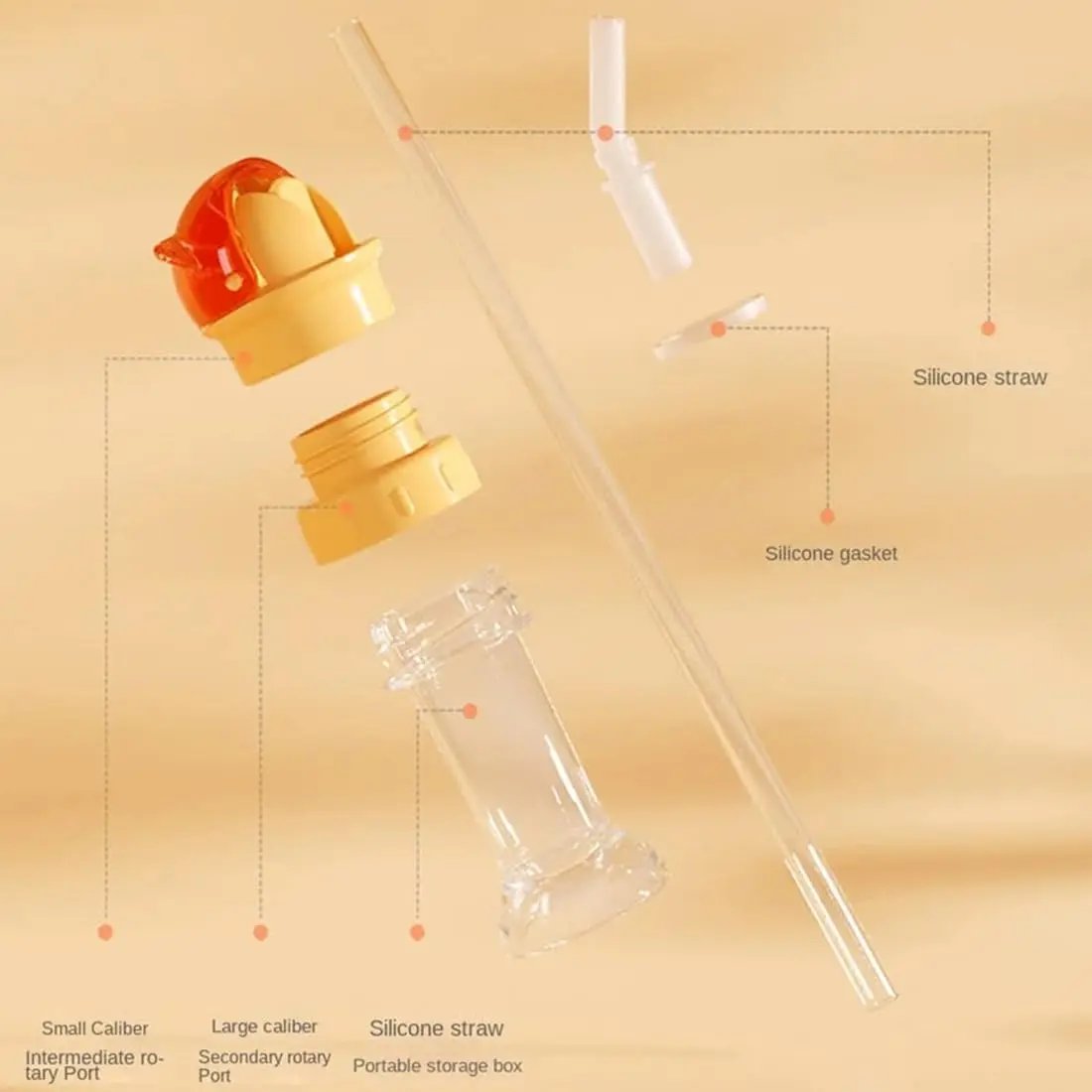 Kids Water Bottle Spout Conversion Cap with Straw | Universal Fit for Juice & Water Bottles | Spill-Proof Flip Top Cover for Toddlers & Children