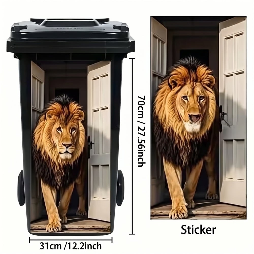 🐮 Highland Cow Floral Print Bin Sticker