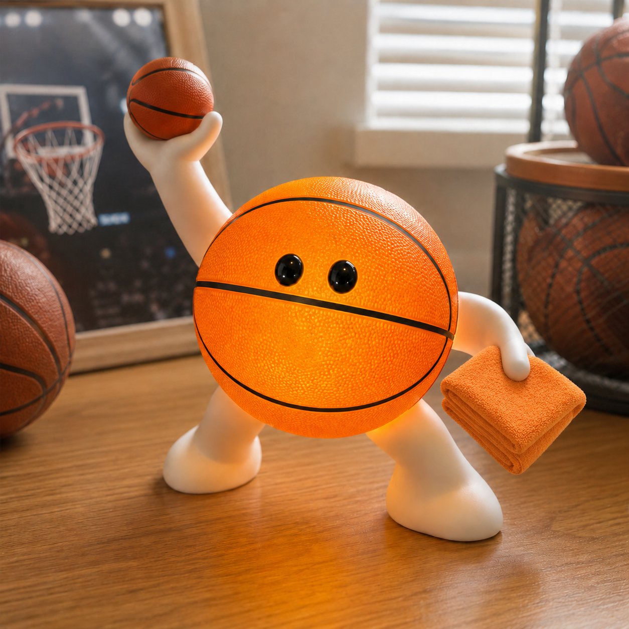 ๐ All-Star Sports Night Light Buddy | Cute LED Lamp for Bedrooms, Desks & Trophy Shelves