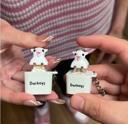 😆Seagull MINE! Button Keychain-Real Sound & LED Light