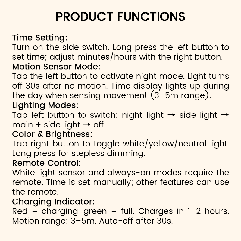 ⌛Limited-Time Offer-Smart LED Clock Night Light with Motion Sensor