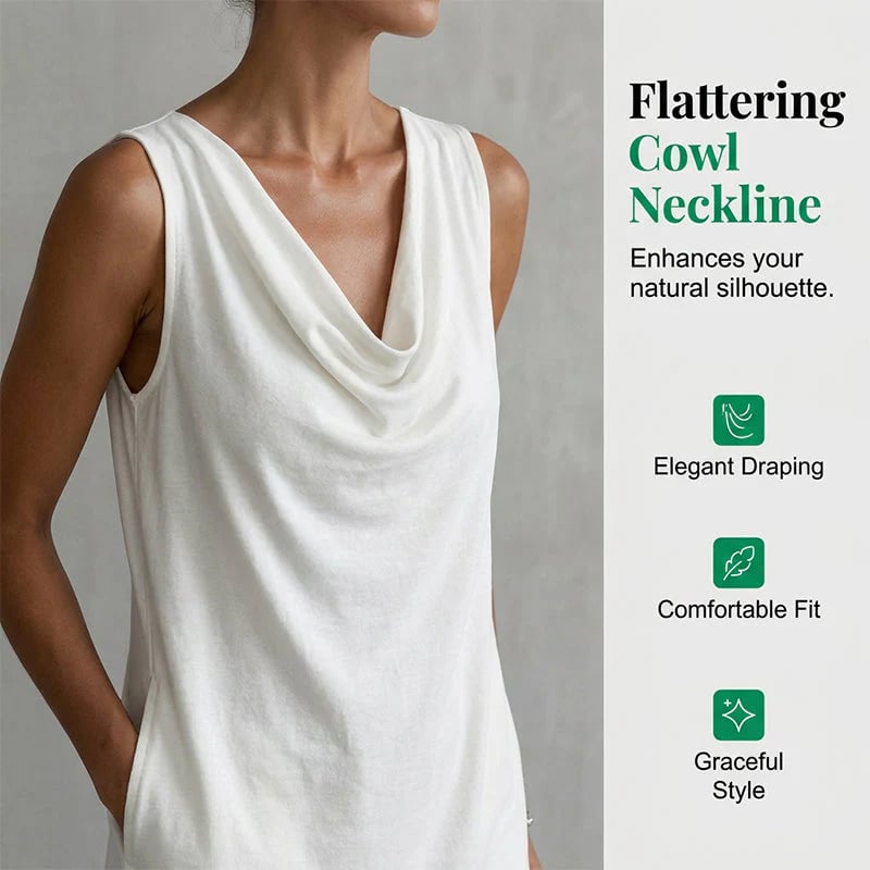 Elegant Slim Fit Cowl Neck Dress