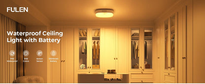 ⚡Hot Sales 49% OFF🔥Shower Lights IP65 Waterproof, Motion Sensor Ceiling Light, Rechargeable Closet Light with 10000mAh Battery