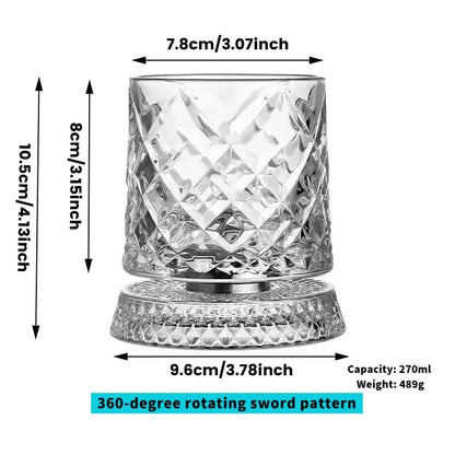 ✨ Diamond Cut Spinning Glass | Elevate Your Home Bar Experience 🏅