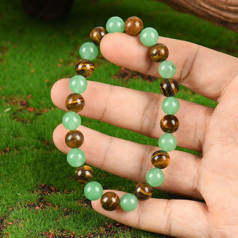 ✨ Money Attraction Bracelet with Green Aventurine & Tiger Eye beaded jewelry protection bracelet encouragement gift fashion artificial bracelet