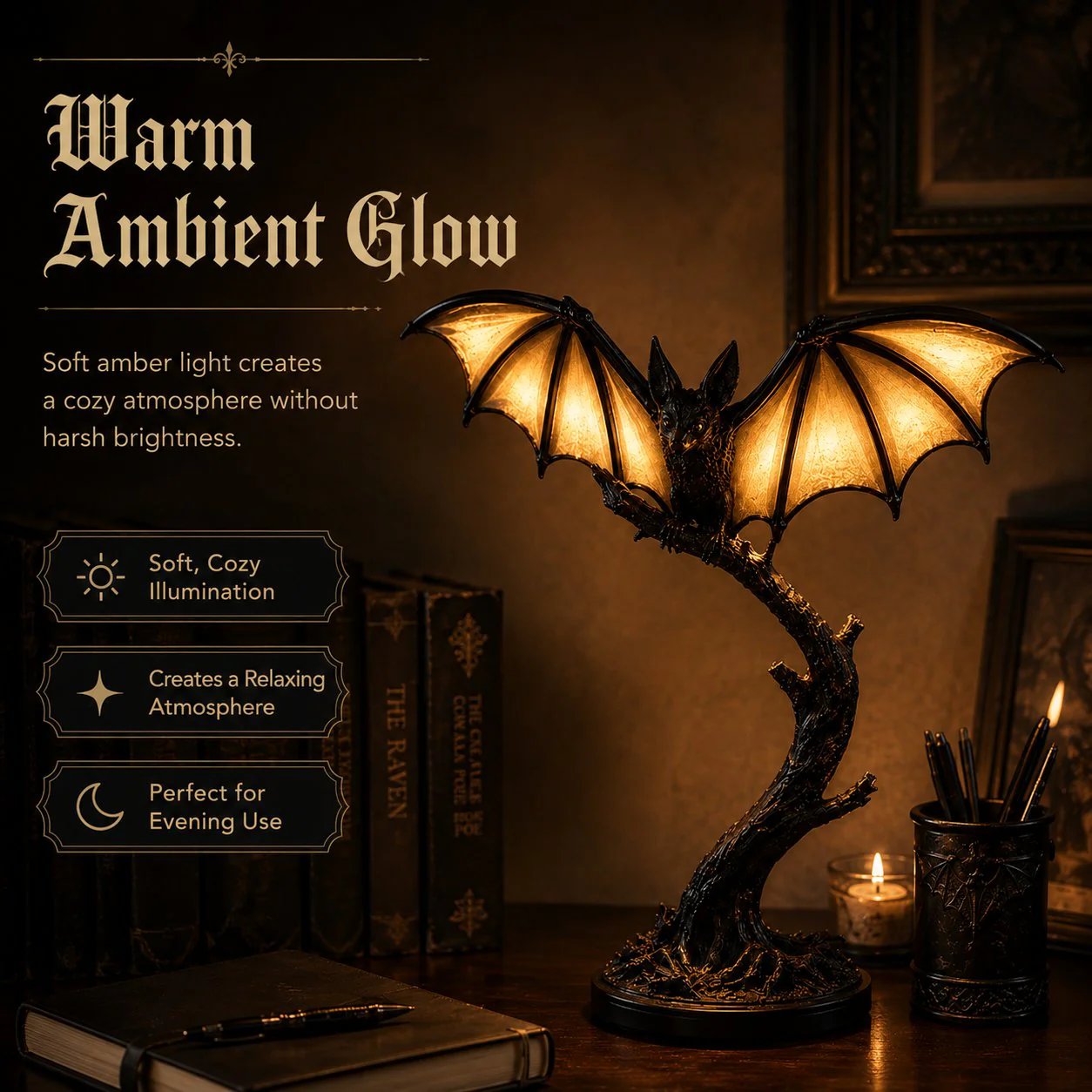 🦇✨ Halloween Glowing Magic Bat Table Lamp