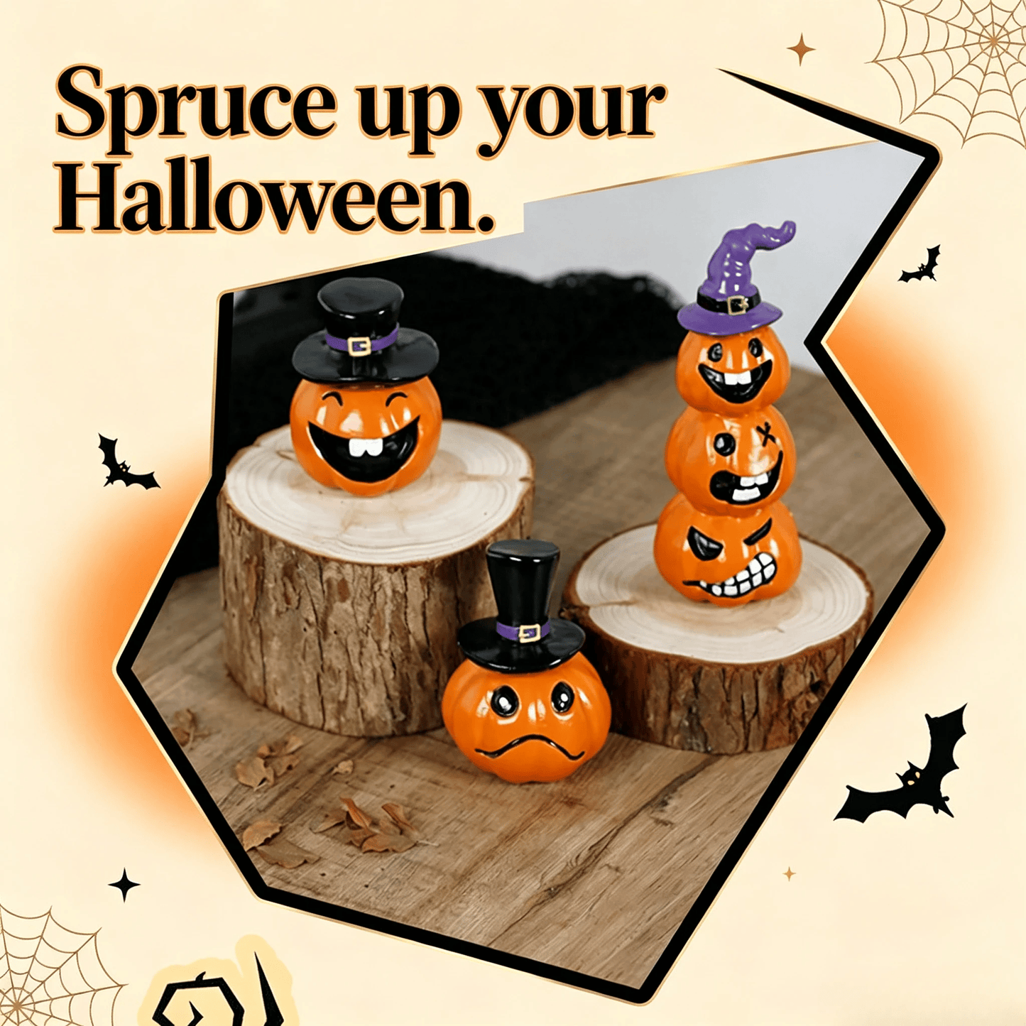 Halloween Spooky Pumpkin-Head Resin Ornament🎃