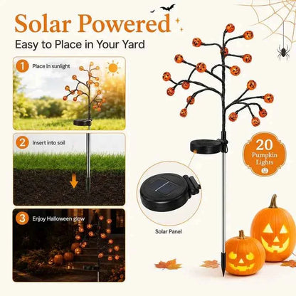 🎃✨ Solar Powered Pumpkin Stake Lights – Ideal Outdoor Halloween Landscape Decor