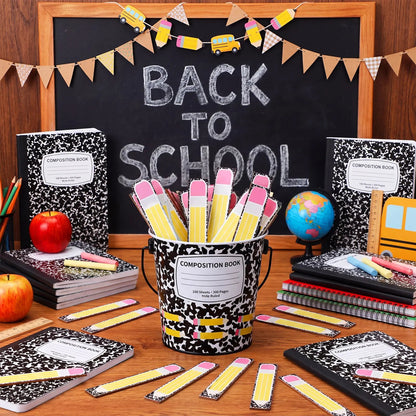 121 Pcs Back to School Teacher Gift Flip Name Sticks Set with Storage Cup