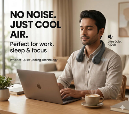 NeckFanTM – Wearable Neck Fan | Soft Airflow | Outdoor & Travel Cooling
