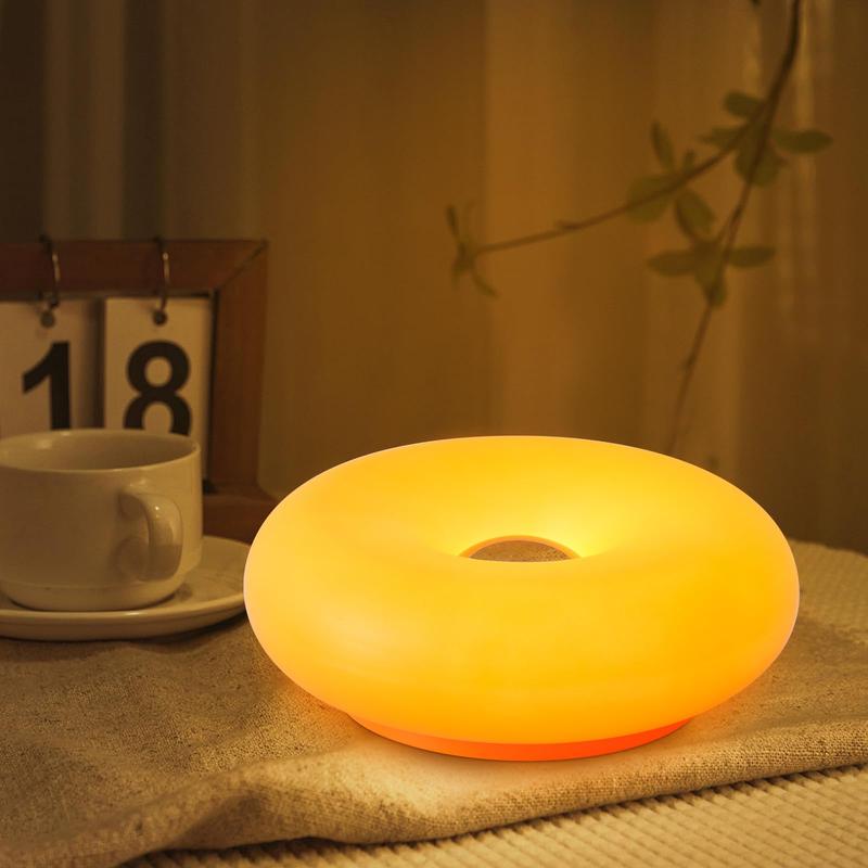 Acrylic-Orange Donut Mood Lamp🍩🌟 Rechargeable Swing Arm Wall Light