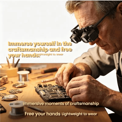🔬 LIMITED-TIME 50% OFF! ✨ Precision LED Magnifier Glasses – Interchangeable Lenses, Dual LED, Hands-Free 💡