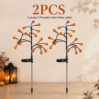 🎃✨ Solar Powered Pumpkin Stake Lights – Ideal Outdoor Halloween Landscape Decor