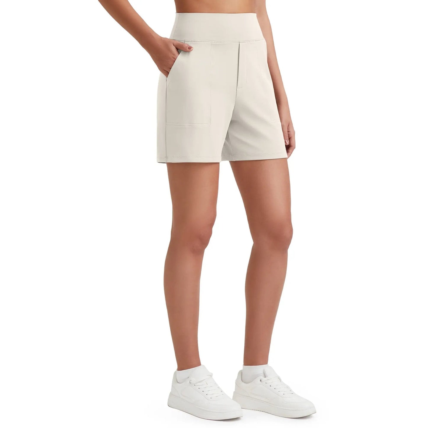 Women's High-Waisted Athletic Bermuda Shorts with Pockets – Running, Yoga, Summer Casual Activewear(Buy 2 Free Shipping)