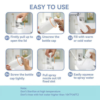 💧Portable Bidet 🧼– 🕌Perfect for Wudu & Daily Hygiene, 13.5 oz, Leak‐Proof