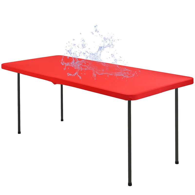 Stretch Fabric Table Top Cap Cover – Elastic Edge, Waterproof & Reusable