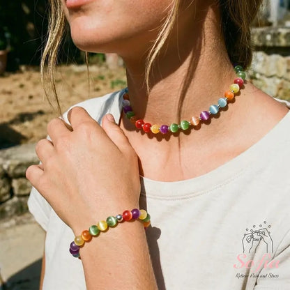 🌈 Sofia Dopamine UV Reactive Beaded Jewelry – Your New Summer Staple