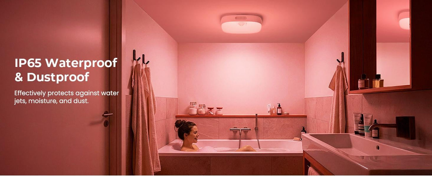 ⚡Hot Sales 49% OFF🔥Shower Lights IP65 Waterproof, Motion Sensor Ceiling Light, Rechargeable Closet Light with 10000mAh Battery