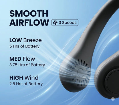 NeckFanTM – Wearable Neck Fan | Soft Airflow | Outdoor & Travel Cooling