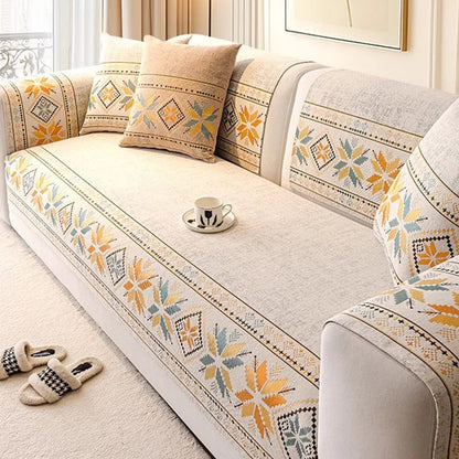 🌸 Non-Slip Bohemian Chenille Sofa Cushion Cover – Soft, boho pattern & machine washable – Non-slip backing, fits most sofas – perfect for cozy home decor or pet-friendly spaces 🐾