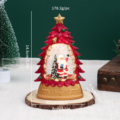 🎄Light Up Christmas Tree Snow Globe Ornament, Musical Xmas Snowball Lantern Gift