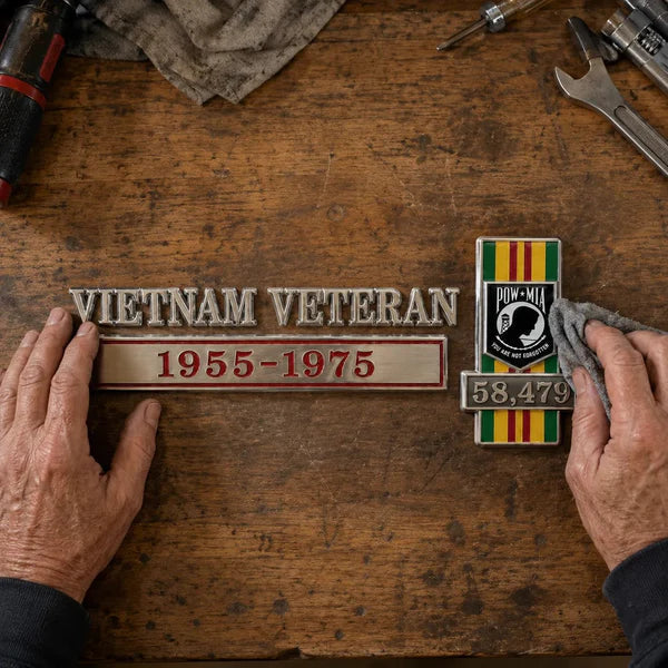 🇺🇸  Promo: 49% OFF 🎖️- Vietnam Veteran Tribute Car Emblem Metal Badge
