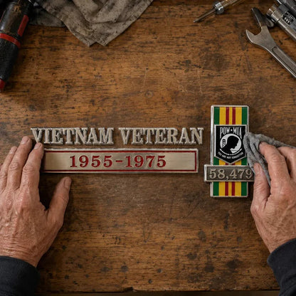 🇺🇸  Promo: 49% OFF 🎖️- Vietnam Veteran Tribute Car Emblem Metal Badge