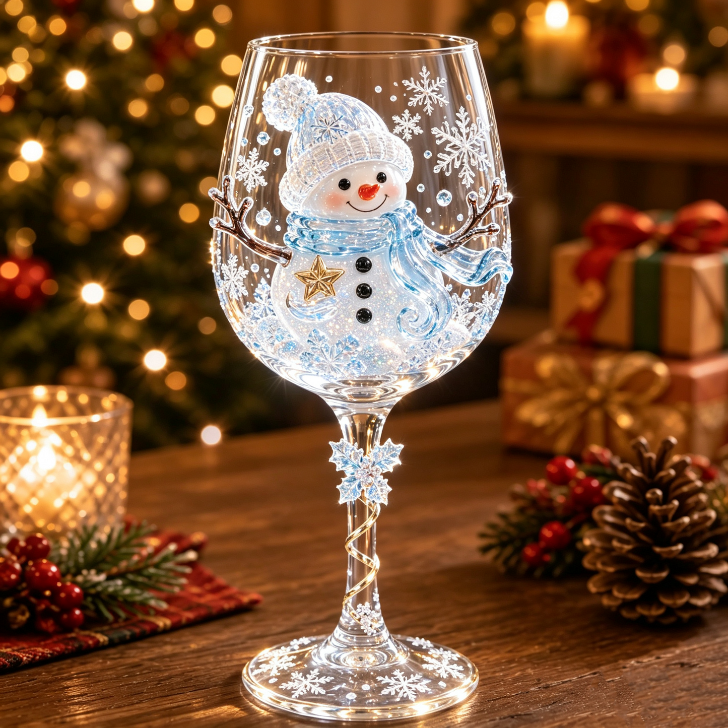 🎁✨Christmas 3D Wine Glass Collection Gift Box Set, Festive Decorative Wine Glasses Holiday Gift for Wine Lovers