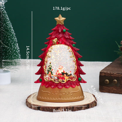🎄Light Up Christmas Tree Snow Globe Ornament, Musical Xmas Snowball Lantern Gift