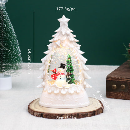 🎄Light Up Christmas Tree Snow Globe Ornament, Musical Xmas Snowball Lantern Gift