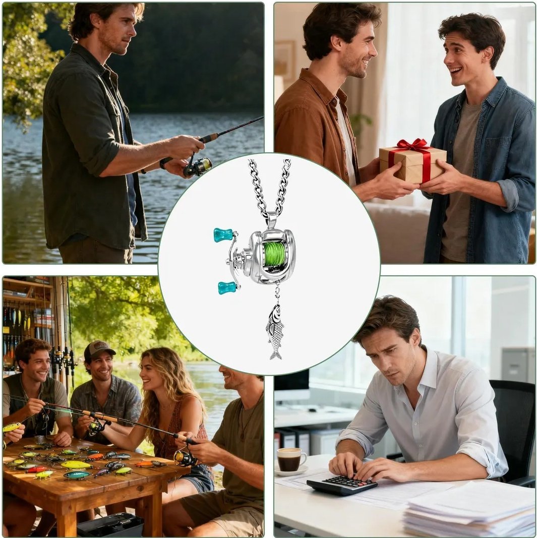 Reel in Style: Miniature Fishing Reel Jewelry Set | A Unique Gift for Anglers