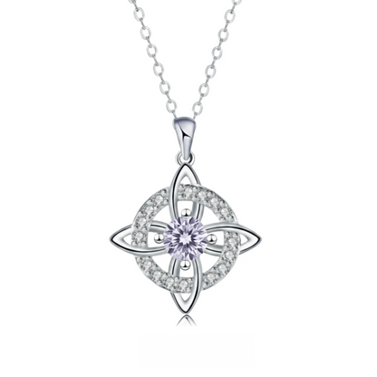 Mystical Birthstone Witches Knot Necklace – Natural Crystal🔮💞Protect Your Loved Ones