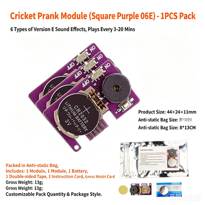 👻 Halloween Mini Buzzer Alarm Circuit Board, CR2032 Battery Powered Sound Module For DIY Ghost Prank Decorations