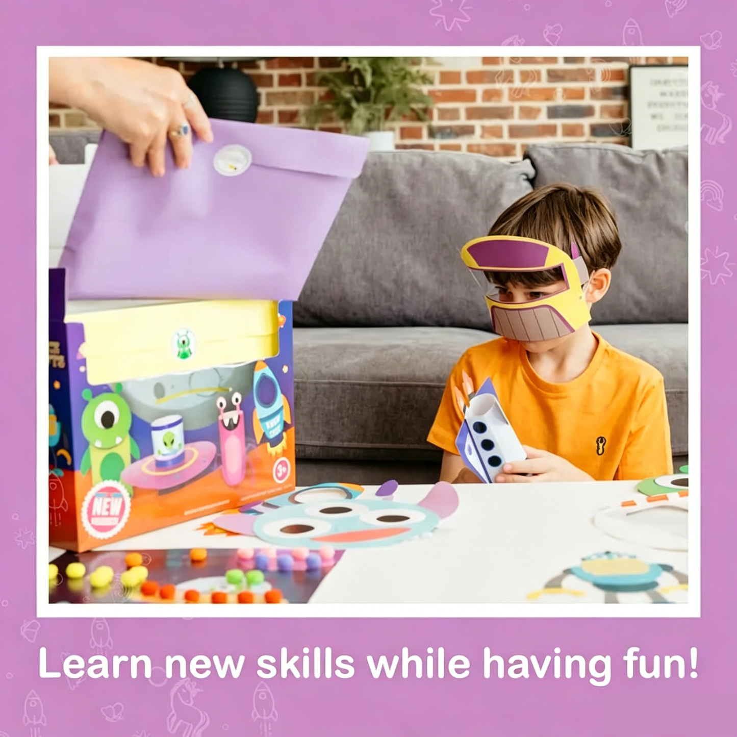 🎨❤️ 20 Princess & Unicorn Crafts in a Box – Fun Mess-Free DIY Kit for Kids Ages 3–8