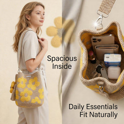 🔥2026 Spring Special Offer 49% OFF🌼Handmade Crochet Flower Tote✨