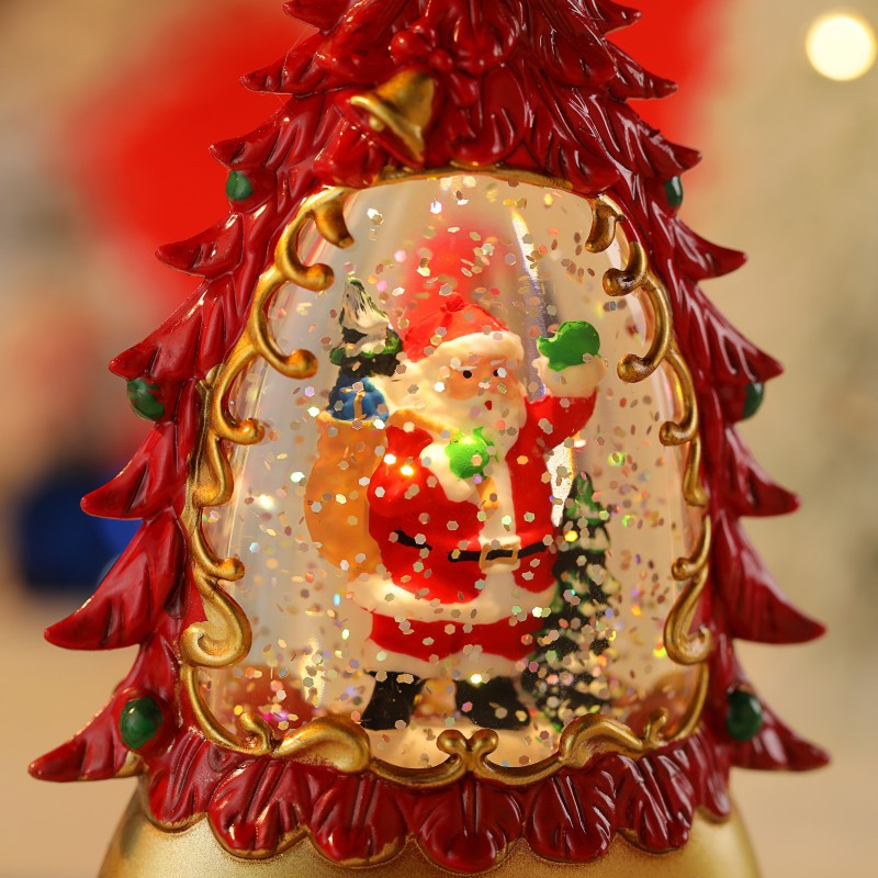 🎄Light Up Christmas Tree Snow Globe Ornament, Musical Xmas Snowball Lantern Gift