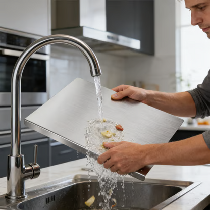 ✨ Food Grade Stainless Steel Kneading Board 🍳 Multi-Purpose Non-Stick Cutting Board