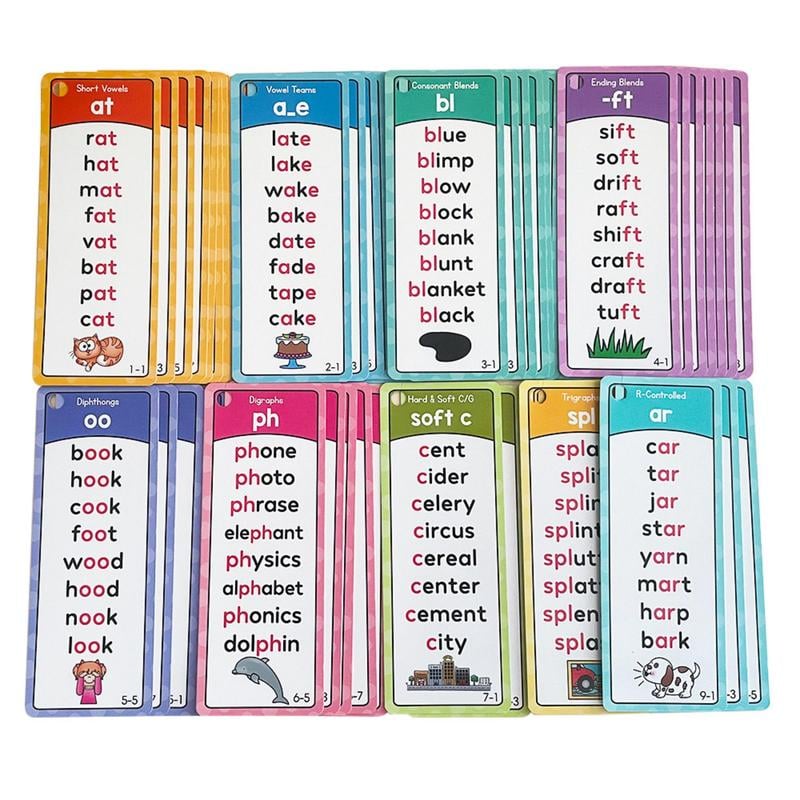 🎁🔥Phonics Word Cards 117 Sound Groups 900+ Rhyming Words Preschool English Discovery Joy