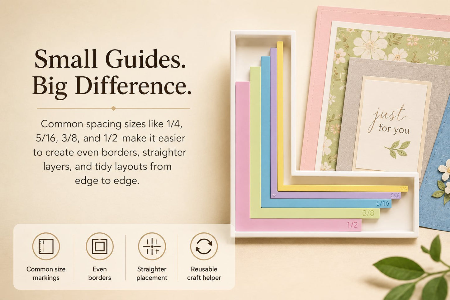 Card Making Alignment Guides Set | Create Perfectly Aligned Handmade Cards Without Guesswork or Crooked Corners ✨