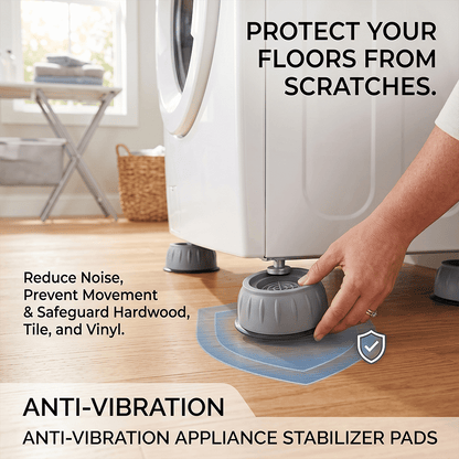 🏠 Anti-Vibration Washing Machine Stabilizer Pads (4-Pack)