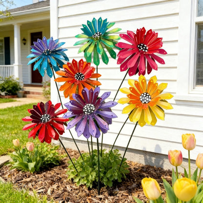 🔥Hot Sale - 49% OFF🔥Handcrafted Metal Zinnia Flower Garden Stake