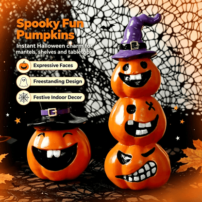 Halloween Spooky Pumpkin-Head Resin Ornament🎃