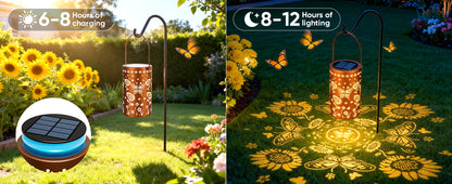 🔥HOT SALE 49% OFF-🌞Colorful Sunflower Glow Solar Garden Lantern