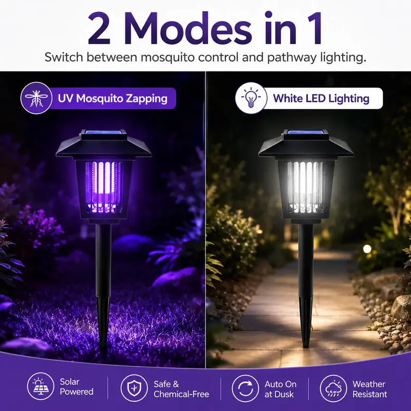 Solar Mosquito Killer Lamp | 3-in-1 Outdoor Light & Bug Zapper