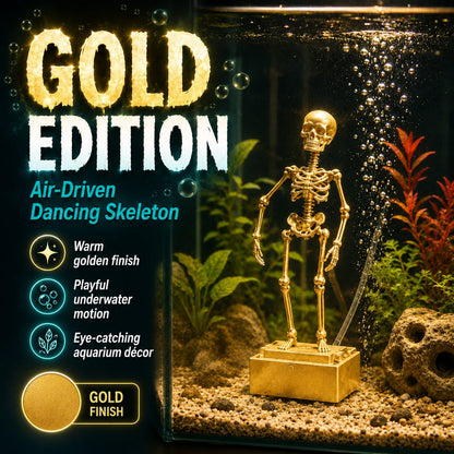 💀 Dancing Skeleton Aquarium Bubbler | Spooky Bubble Effect Fish Tank Decoration